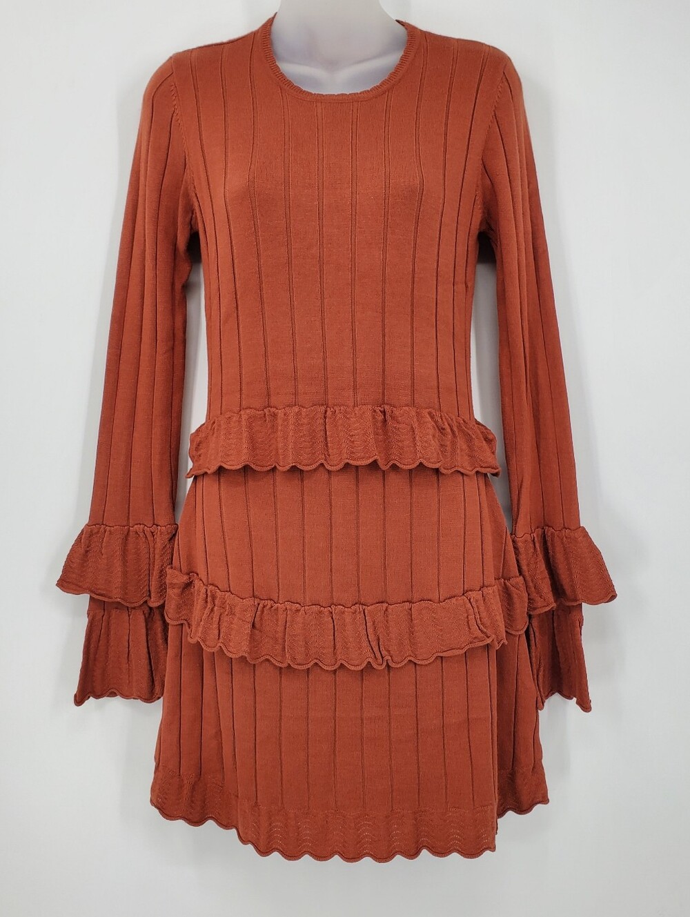 Rachel Parcell Pointelle Mini Ribbed Dress Size Medium NEW